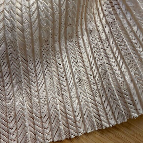 Anthropologie Meadow Rue Dress Size 2 Ivory Pleated Flapper NWT - Picture 6 of 10